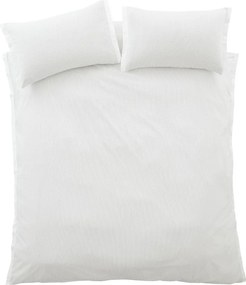 Jasnoszara pościel jednoosobowa z perkalu bawełnianego 135x200 cm Seersucker Woven Stripe – Bianca