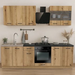 Zestaw Mebli Kuchennych MODERN 260 cm Dąb Evoke Loftowy