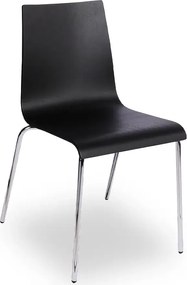 Nowoczesne krzesło konferencyjne czarny + chrom R0-W49