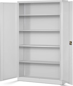 Szafa biurowa na akta szeroka Jan II 115x40x185 cm szara