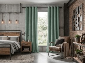 Zasłona zaciemniająca DREAM VELVET 140x250 cm, szałwiowa zieleń Zawieszanie: Metalowe pierścienie