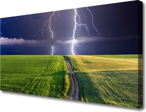 Obraz na płótnie Potęga Burzy nad Polami