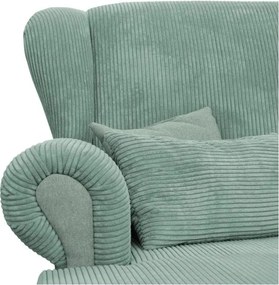 Miętowy sztruksowy szezlong Lord – Ropez