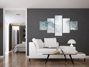 Obraz - Niebieski marmur (125x70 cm)