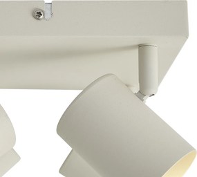 Nowoczesny reflektor sufitowy beżowy 4-punktowy regulowany - Jeana