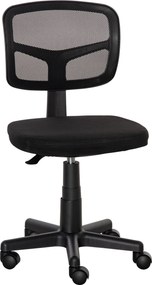 Vinsetto Fotel Ergonomiczny Biurowy, Regulowany Fotel Obrotowy, Oszczędzający Miejsce, Czarny