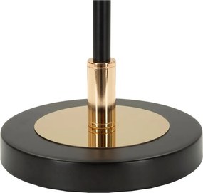 Biało-czarna lampa stołowa ze szklanym kloszem (wysokość 46 cm) Vintage – Mauro Ferretti