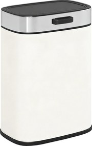 HOMCOM 5 l kosz na śmieci, ustawiany wolnostojąco lub zawieszany, stal nierdzewna, kremowo-biały