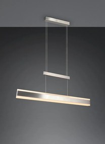 Lampa wisząca LED w kolorze matowego srebra z metalowym kloszem Arcola – Trio