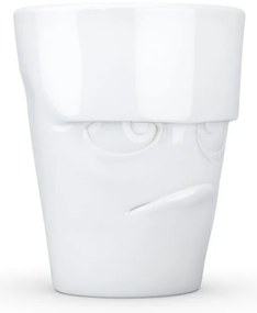 Biały wkurzony porcelanowy kubek z uchem 58products