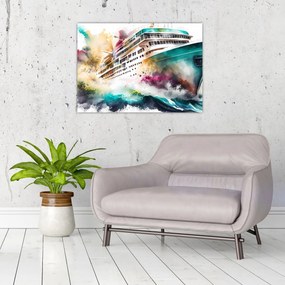 Obraz na szkle - Akwarela morska (70x50 cm)