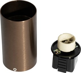 Nowoczesny reflektor w kolorze ciemnego brązu do 1-fazowego systemu oświetlenia szynowego GU10 50mm - Iconic Ruby Honey