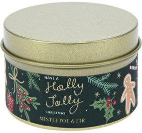 Zestaw świec bożonarodzeniowych Merry ChristmasMistletoe and fir/Velvent vanilla, 2 szt.