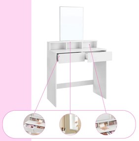 Jurhan Toaletka VANESA, 80x40x140cm, biała