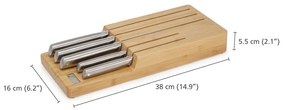 Zestaw noży ze stojakiem ze stali nierdzewnej 5 szt. Elevate Bamboo – Joseph Joseph