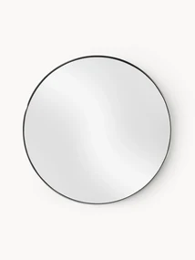 Okrągłe lustro ścienne z metalową ramą Lacie