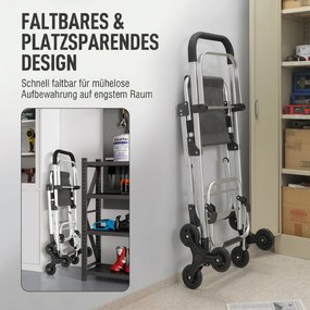 HOMCOM wózek na zakupy, torba Oxford 40 l, design 3 kół, rama aluminiowa, siedzisko, ciemnoszary | Aosom PL