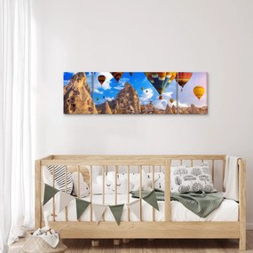 Obraz - Balony na ogrzane powietrze, Kapadocja, Turcja. (170x50 cm)