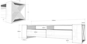 Stolik pod telewizor Sosruko Walnut