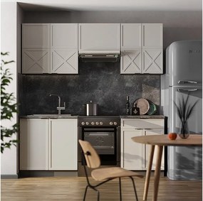 Aneks kuchenny szary/beżowy/antracytowy 200x46x81.6 fame-line