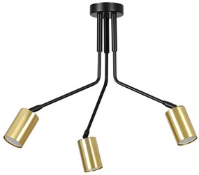 Czarna potrójna loftowa lampa sufitowa - D059 F1-R26
