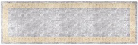 Szary stylowy dywan z greckim wzorem 80x300 cm N6-G11