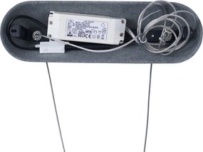 Nowoczesna lampa wisząca czarna z szarym wnętrzem, w zestawie LED z 3-stopniowym ściemnianiem - Dani