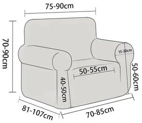 4Home Elastyczny pokrowiec na fotel Magic clean ciemnoszary, 75 - 95 cm