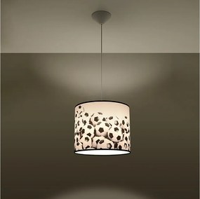 Lampy wiszące nowoczesny Calcio b, PVC - 1 źródło światła 3000K - L.30 x H.82 cm - biały/czarny