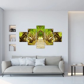 Obraz - Żywy tunel plumerii (125x70 cm)