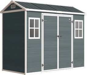 Outsunny Domek na narzędzia 2,77 m², styl drewniany, 2 okna, podwójne drzwi, wentylacja, podłoga, zamek, rękawice | Aosom PL