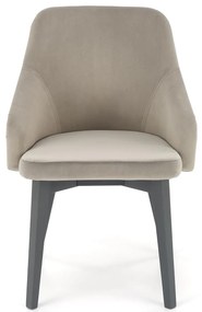 Krzesło tapicerowane grafit/grafit welurowe TOLEDO 2