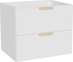 Wisząca szafka podumywalkowa – Biała – S60 cm – AVORELI