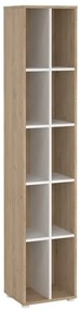 Biało-naturalny regał w dekorze dębu 41x205 cm Sign – Tvilum