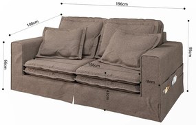 Brązowa sofa 196 cm Nora – Ropez