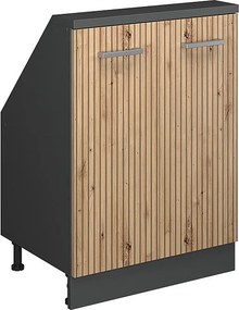 Szafka kuchenna na dach skośny dąb rzemieślniczy 60x46x81.6 r-line