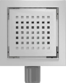 Mexen Flat-Q M08 wpust podłogowy kwadratowy 12 x 12 cm, inox - 1010512