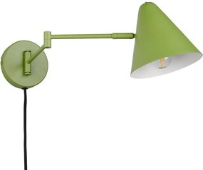 Zielony kinkiet z elastyczną konstrukcją do kontaktu ø 15 cm Cosima – Trio