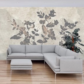 Fototapeta - Liście teksturowane (196x136 cm)
