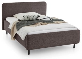 Antracytowe tapicerowane łóżko dwuosobowe bez stelaża 140x200 cm Primo – Meise Möbel