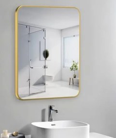 Lustro LOFT 40x60cm M-010 złote ścienne łazienkowe do salonu sypialni loftowe Industrialne minimalistyczne