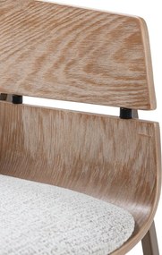 Tapicerowane fotele jadalniane zestaw z podłokietnikami 2 szt. w naturalnym kolorze Naia – MOME