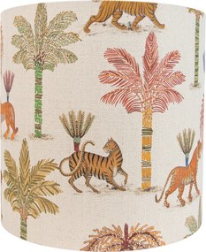 Wielokolorowy abażur z tkaniny we wzór zwierzęcy 40/40/40