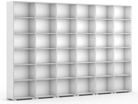 Biblioteka SILVER LINE, 6 kolumn, 2230 x 3600 x 400 mm, biały