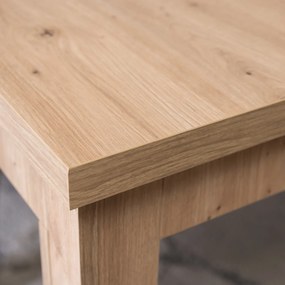 Klasyczny stół rozkładany Skubi 120-160 cm, dąb artisan