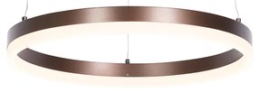 Designerska lampa wisząca brąz 40 cm z 3-stopniową regulacją ściemniania LED - Anello Nowoczesny Oswietlenie wewnetrzne