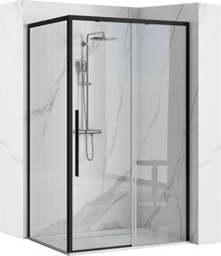 Kabina prysznicowa SOLAR BLACK MAT 100x80