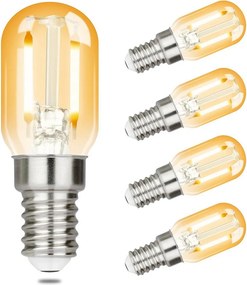 NETTLIFE Zestaw 4 żarówek LED E14 Ciepłe Białe Vintage Lampy T22 2W Retro Edison Socket 2700K Energooszczędna lampa bez możliwości ściemniania