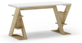 Biurko z białym blatem 60x137 cm Butterfly – Marckeric