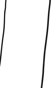 Rustykalna lampa wisząca czarna ze sznurkiem 3-światłowa - Leia